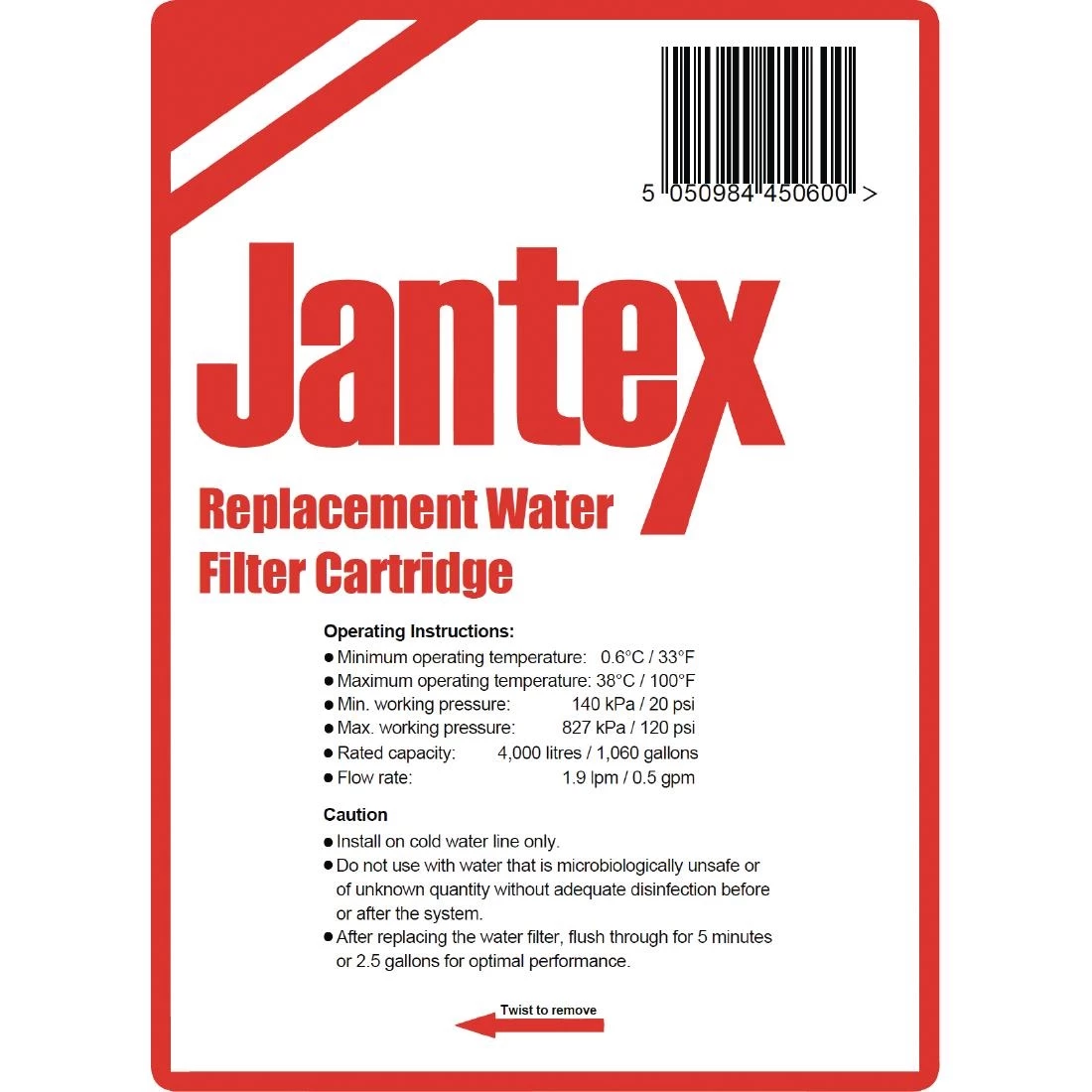 Jantex Water Filter Cartridge For Buffalo Water Boiler - Image 5