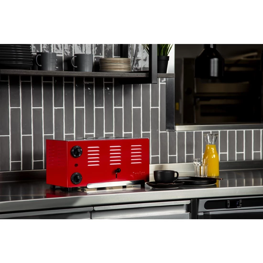Rowlett Regent 4 Slot Toaster Traffic Red With 2x Additional Elements - Image 2