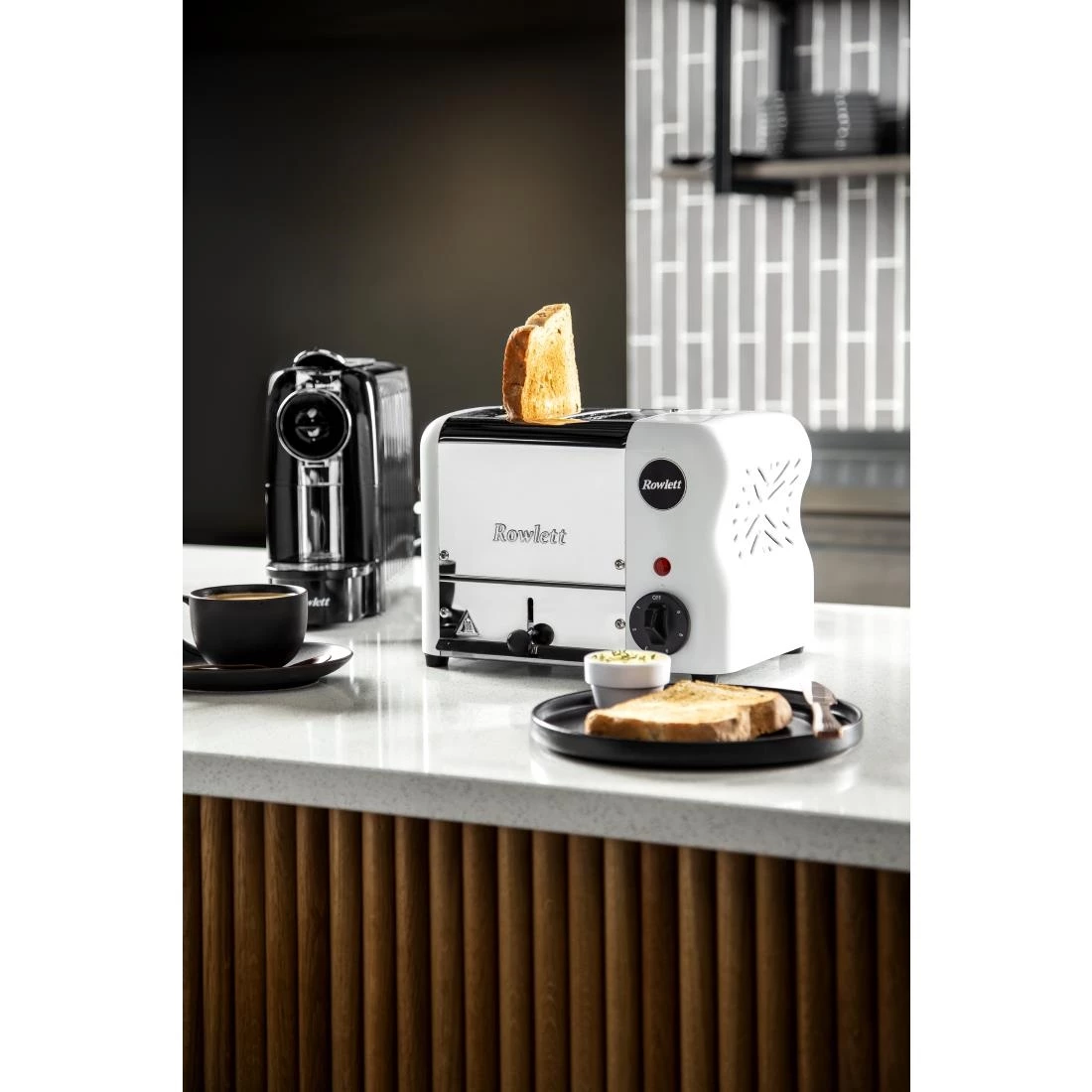 Rowlett Esprit 2 Slot Toaster White W/ 2 Additional Elements & Sandwich Cage - Image 2