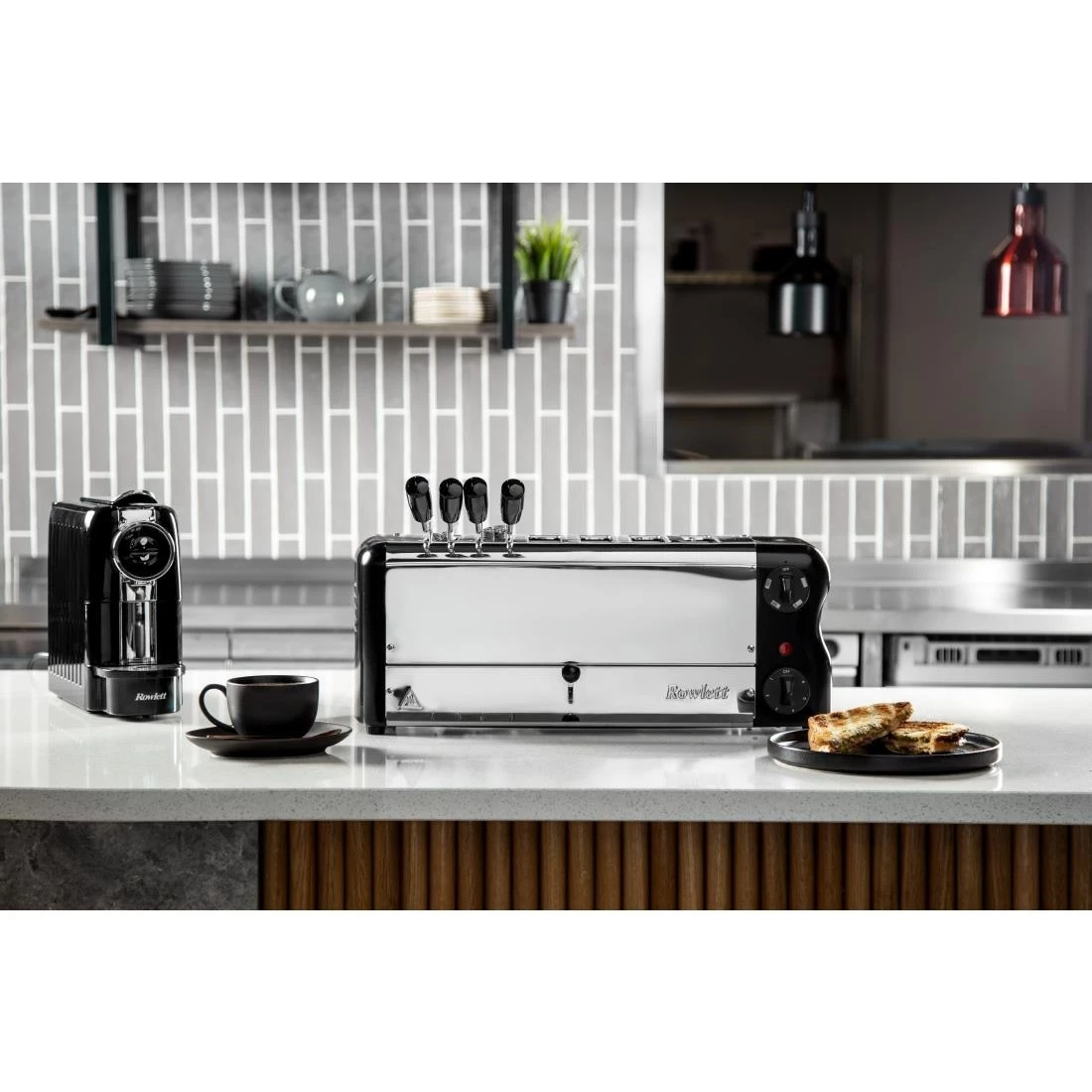 Rowlett Esprit 6 Slot Toaster Jet Black W/2x Additional Elements & Sandwich Cage - Image 8