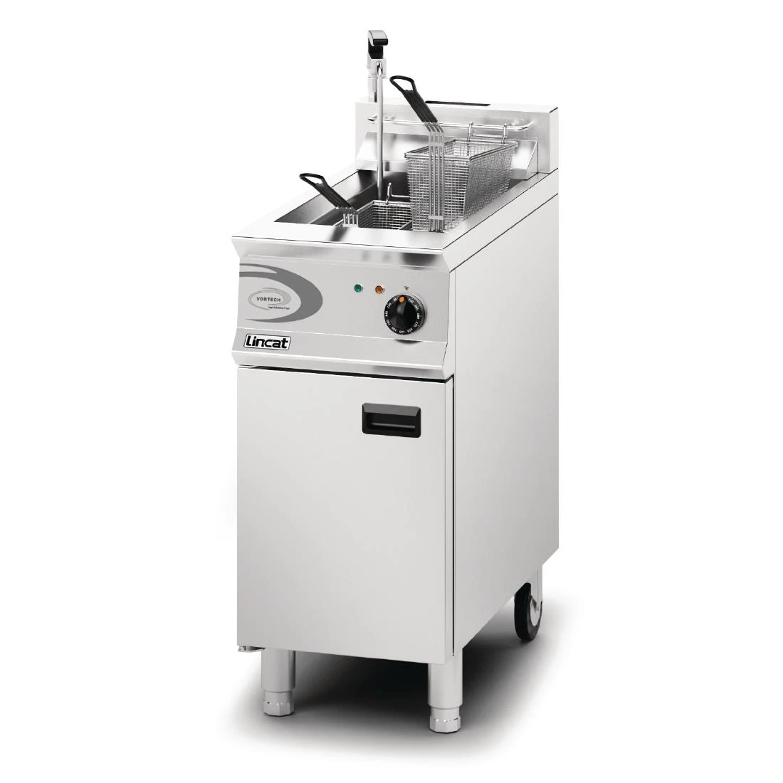 Lincat Vortech Single Tank Twin Basket Free Standing Gas Filtration Fryer OG8115/OP - Image 2