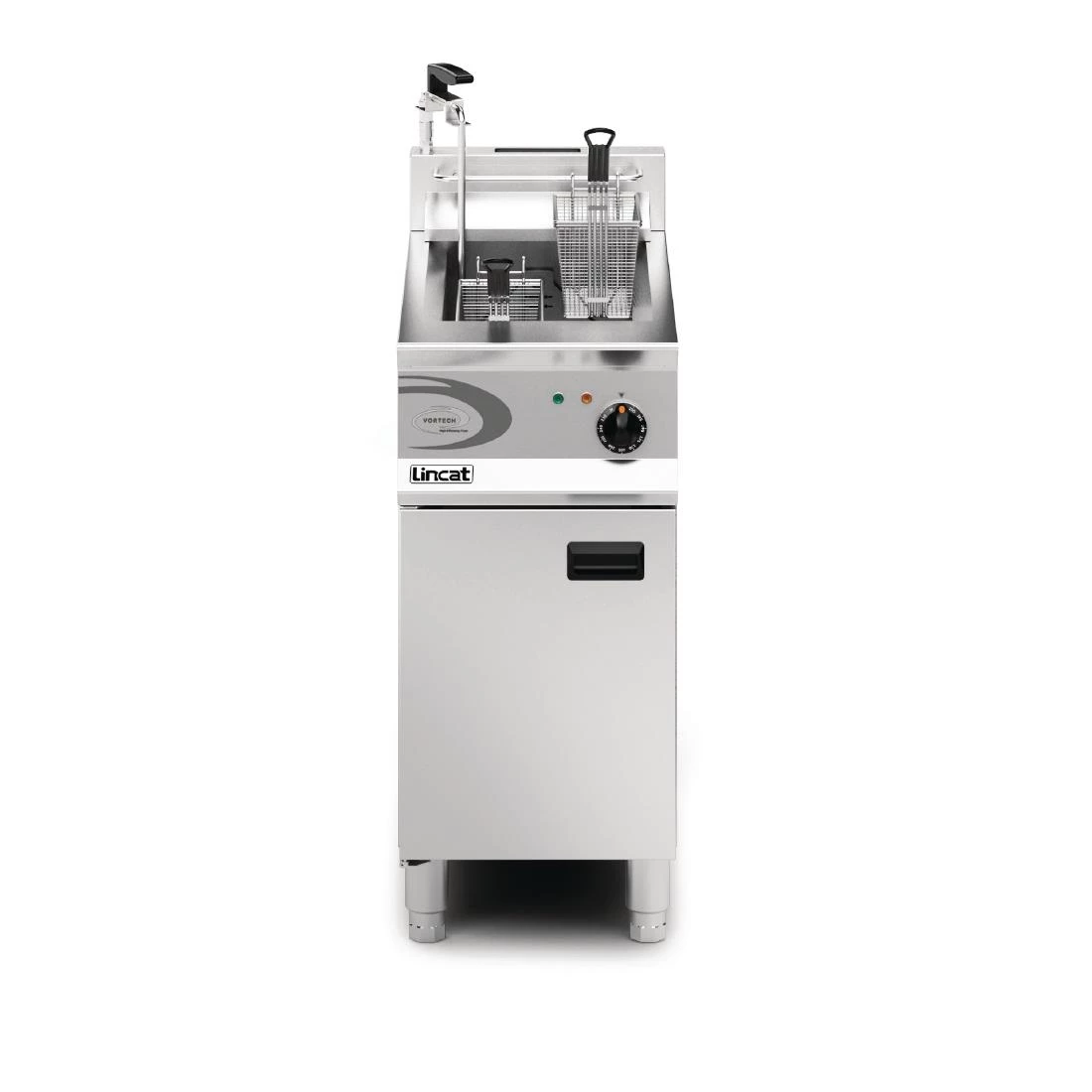 Lincat Vortech Single Tank Twin Basket Free Standing Gas Filtration Fryer OG8115/OP - Image 3