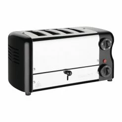 Rowlett Esprit 4 Slot Toaster Jet Black W/2x Additional Elements & Sandwich Cage