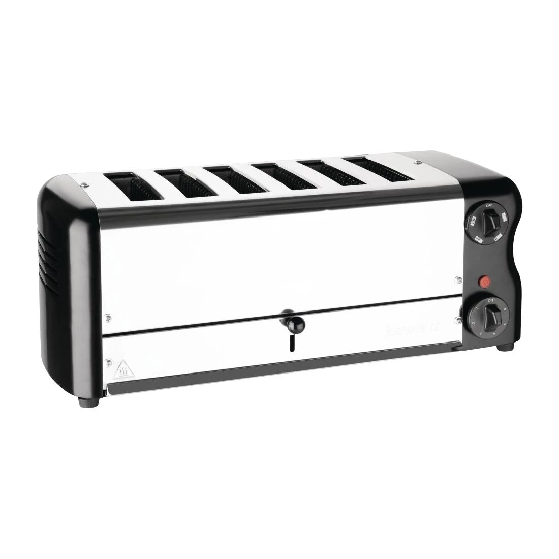 Rowlett Esprit 6 Slot Toaster Jet Black W/2x Additional Elements & Sandwich Cage