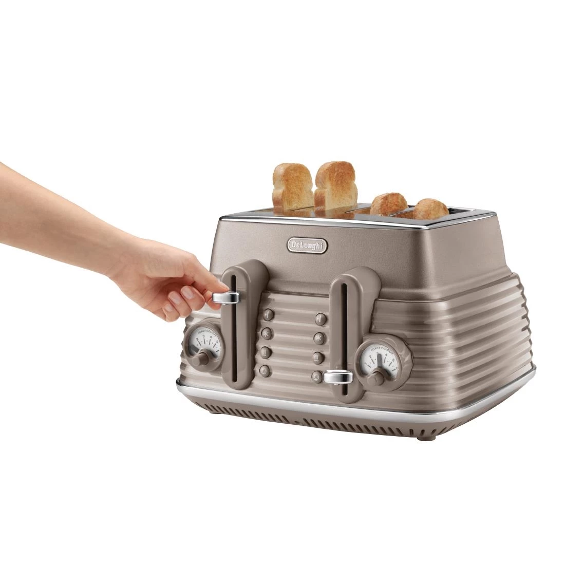 DeLonghi Scolpito Toaster Biege CTZS4003BG - Image 3