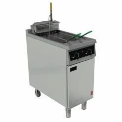 Falcon 400 Series Twin Pan Twin Basket Electric Fryer With Filtration & Fryer Angel