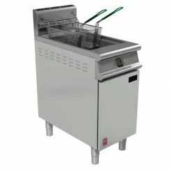 Falcon Dominator Plus Twin Basket Gas Fryer With Filtration & Fryer Angel