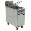 Falcon Dominator Plus Twin Basket Gas Fryer With Filtration & Fryer Angel In Castors