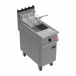 Falcon F900 Twin Basket Fryer With Fryer Angel On Castors