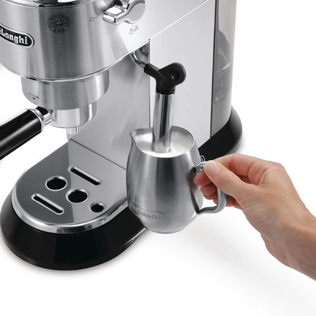 DeLonghi Dedica Espresso And Coffee Maker Silver EC685.M - Image 7