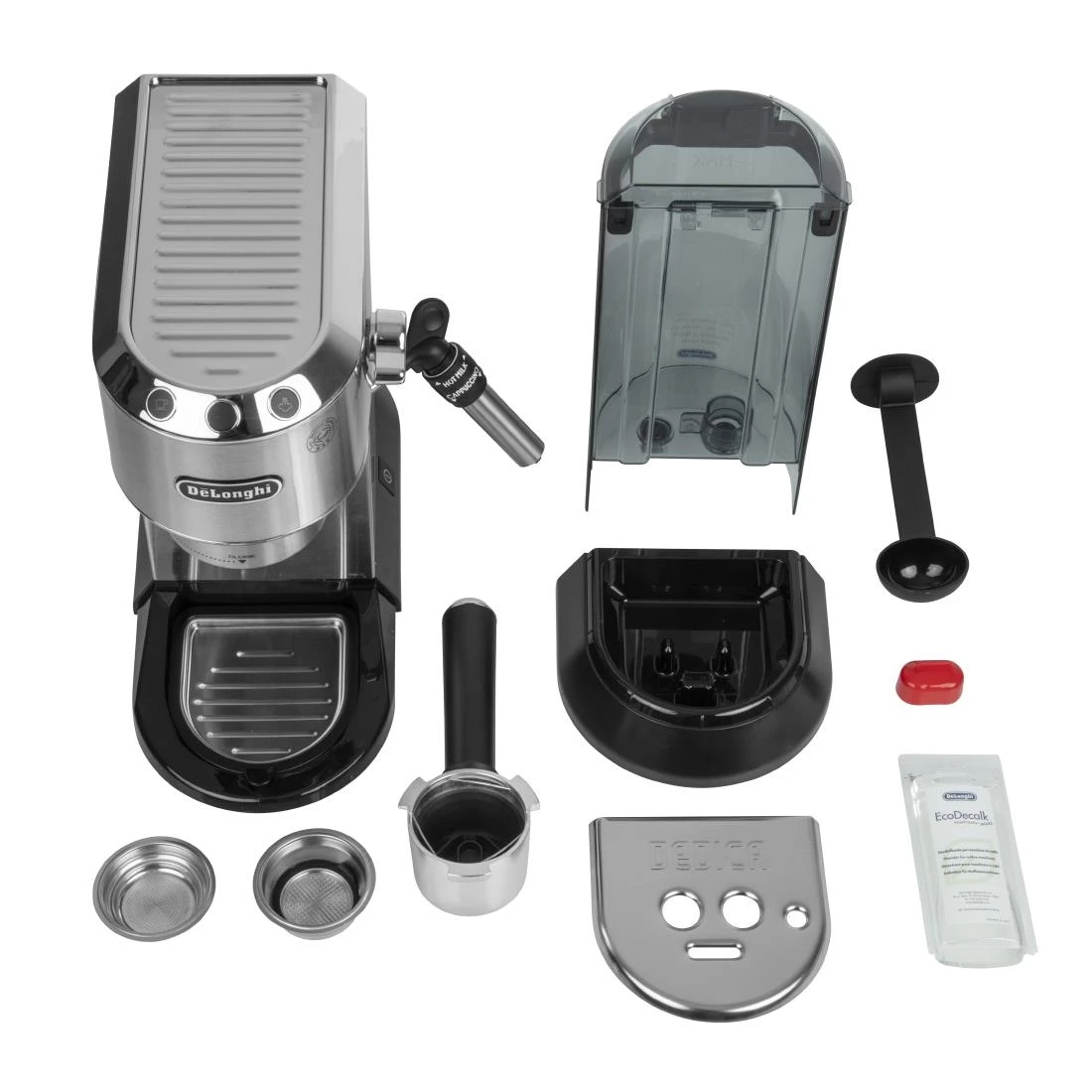 DeLonghi Dedica Espresso And Coffee Maker Silver EC685.M - Image 5