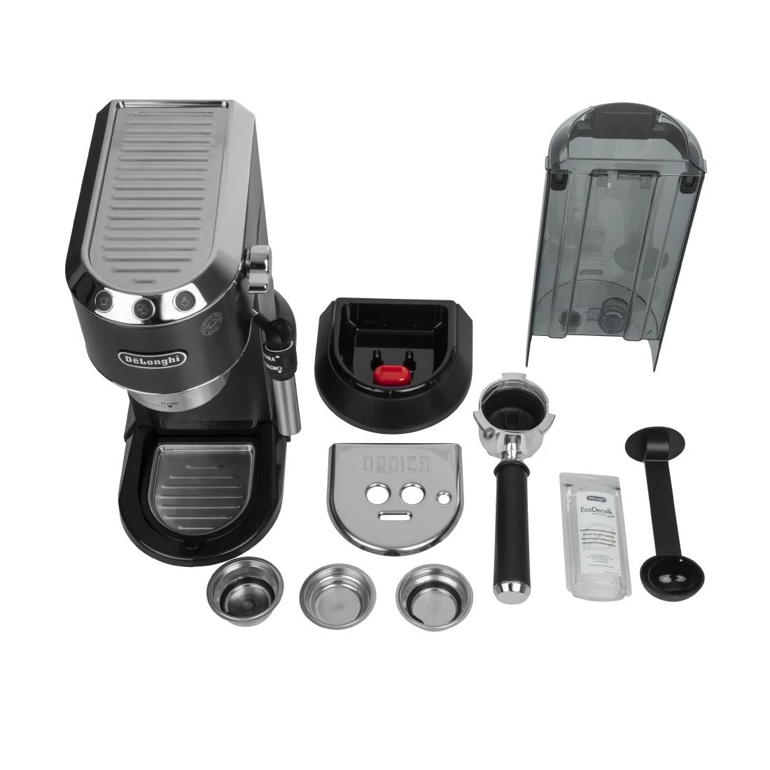 Delonghi Dedica Pump Espresso Coffee Maker With Milk Frother. Black EC685.BK - Image 4