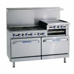 Imperial 6 Burner And Griddle Gas Oven Range IR6RG24