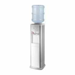 Clover Hot & Cold Floor Standing Bottle Water Cooler White And Silver B21A