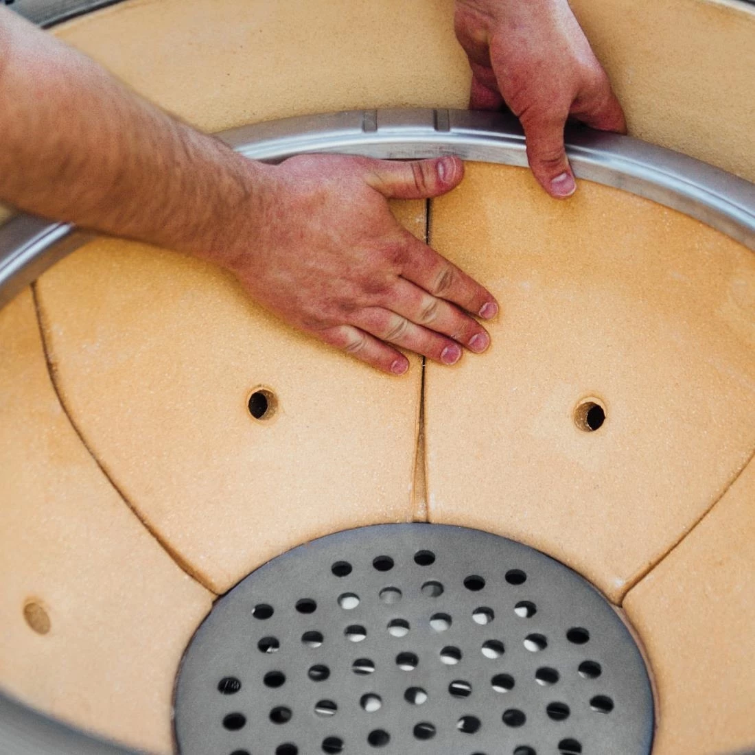 Kamado Joe Classic Joe II Stand Alone Ceramic Charcoal Grill Red - Image 7