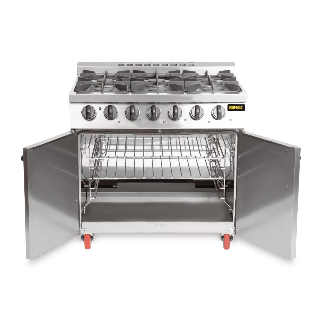 Buffalo 6 Burner Gas Oven Range With Castors - Image 3