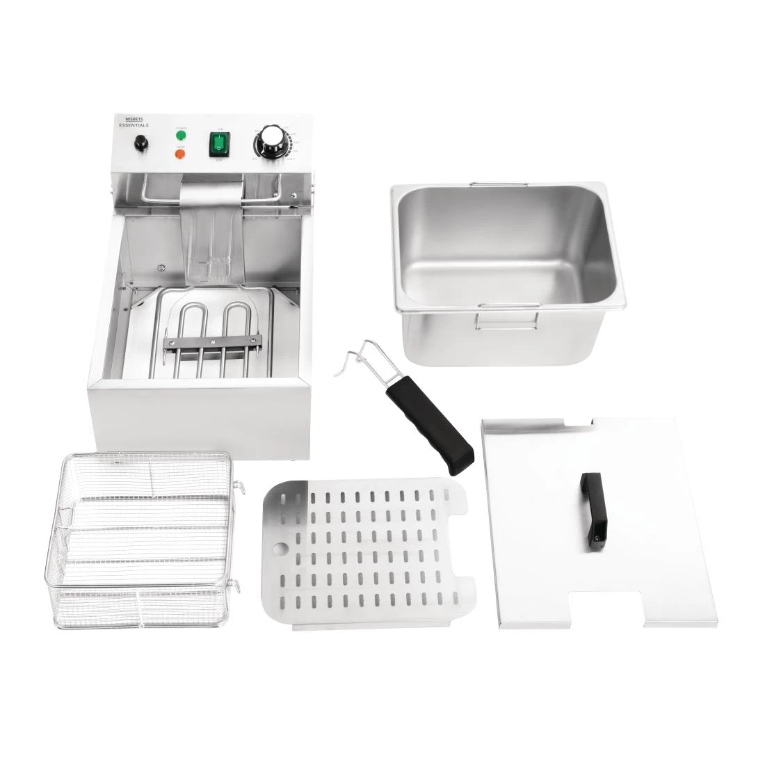 Nisbets Essentials Single Tank Electric Fryer - Image 9