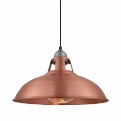 Industville Old Factory Slotted Heat Pendant Copper 380mm