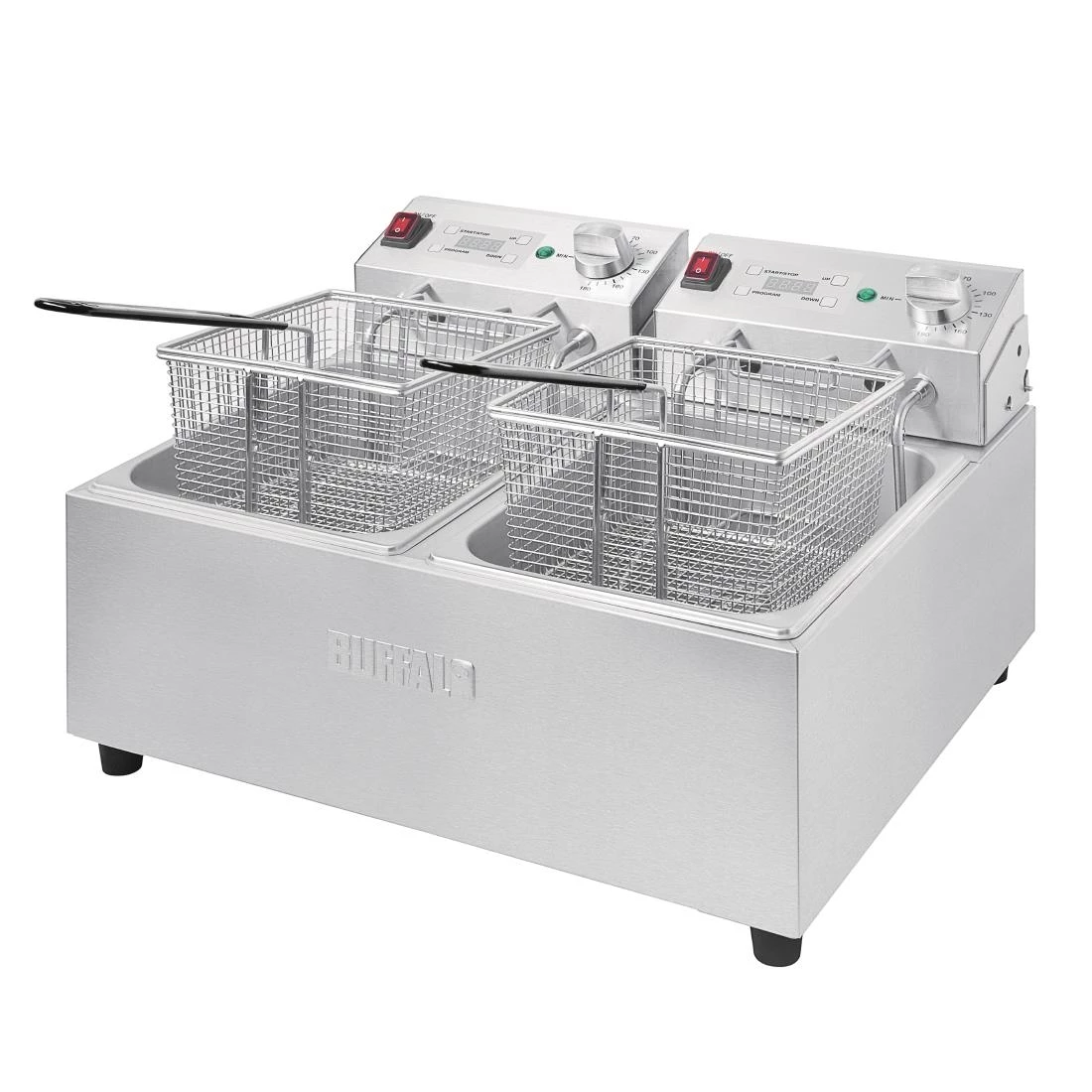 Buffalo Twin Tank Twin Basket 2x5Ltr Countertop Fryer With Timers 2x2.8kW - Image 7