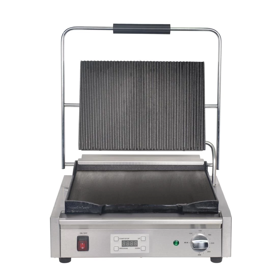 Buffalo Large Ribbed Top Contact Grill - Image 2