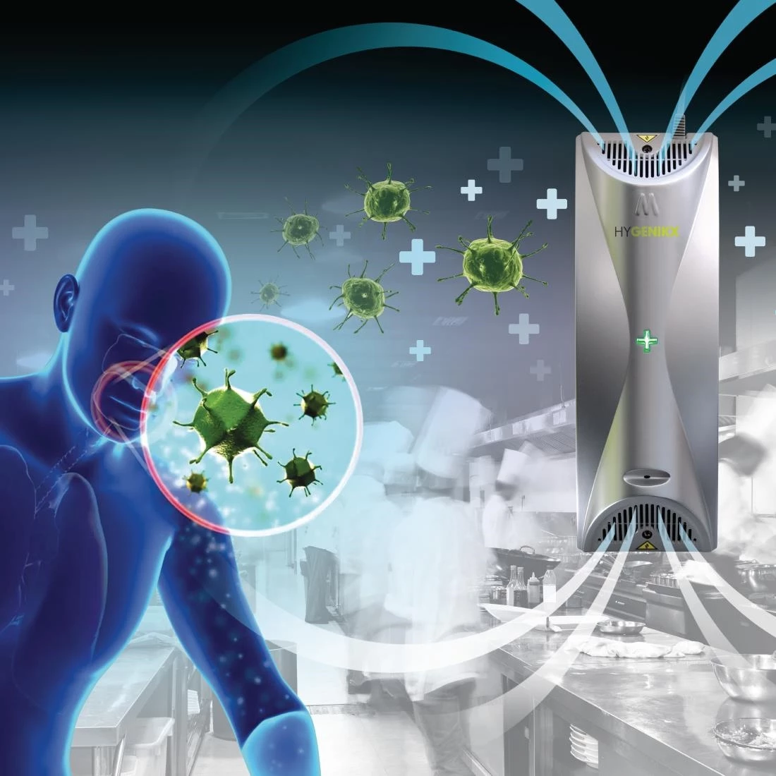 HyGenikx Air Steriliser For General Areas Titanium Finish - Image 3