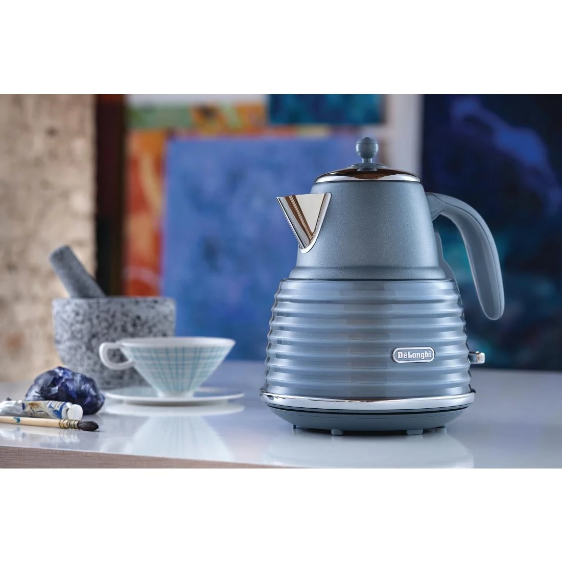 DeLonghi Scolpito Kettle Blue KBZS3001AZ - Image 2