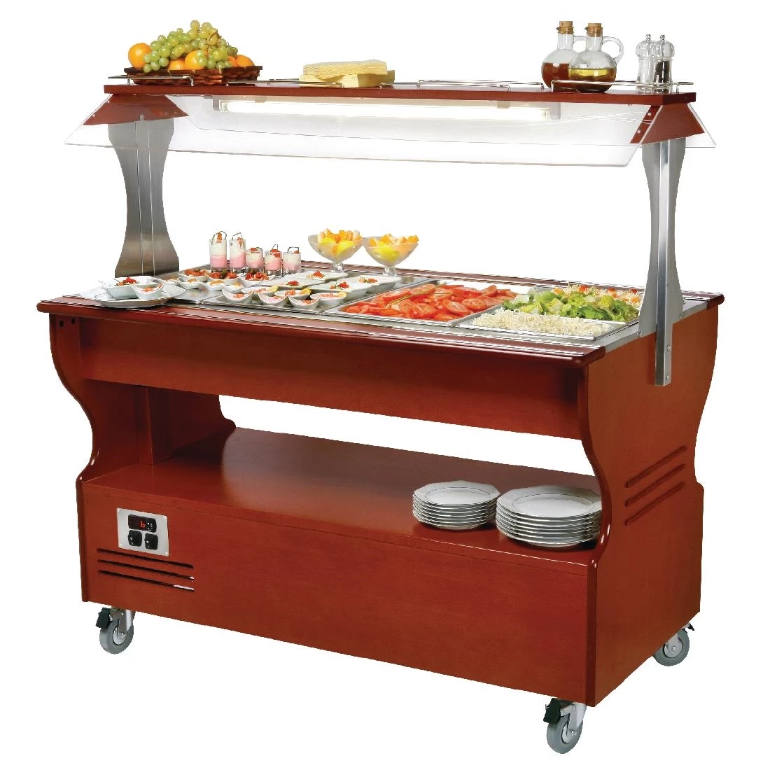 Roller Grill Chilled / Warm Salad Bar Dark SB40M - Image 2