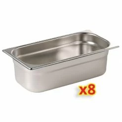Vogue Gastronorm Container Kit 1/4 (Pack Of 8)